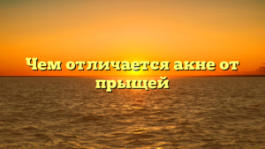 Чем отличается акне от прыщей